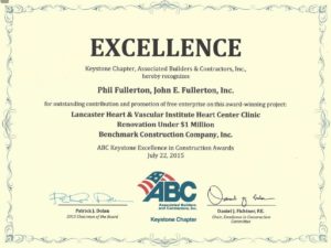 2015 Excellence in Construction Award