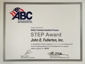 2016 Silver Award for Safety Achievements